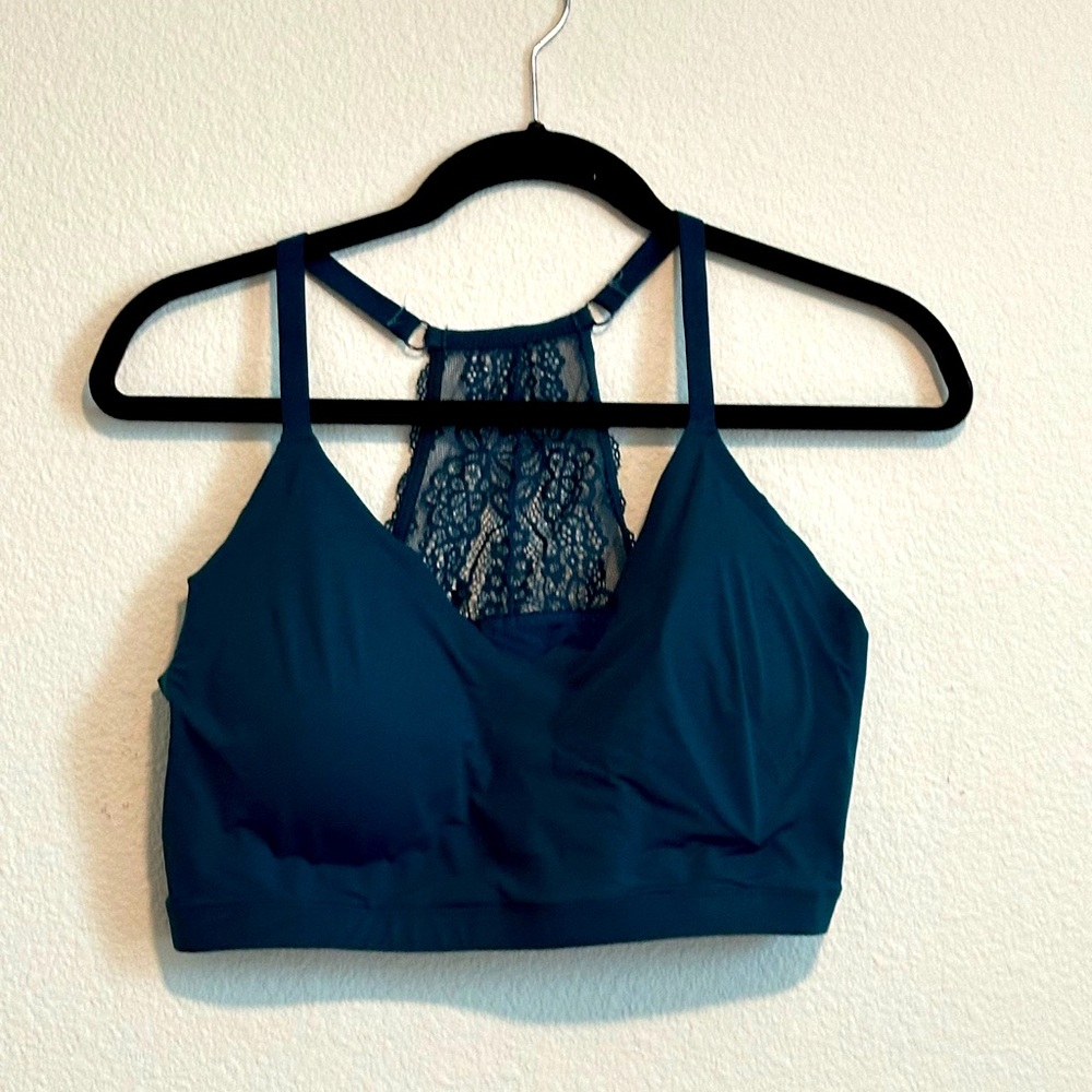 Maurice’s teal racer back bra